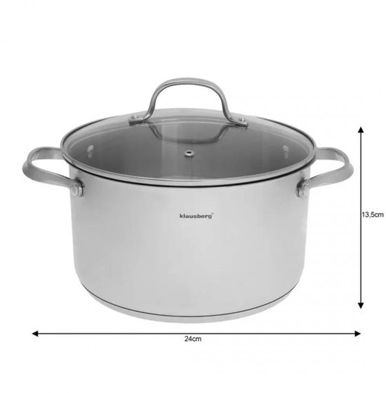 Klausberg 7215 pannenset – 9 delig – Prestige II - RVS – Alle warmtebronnen