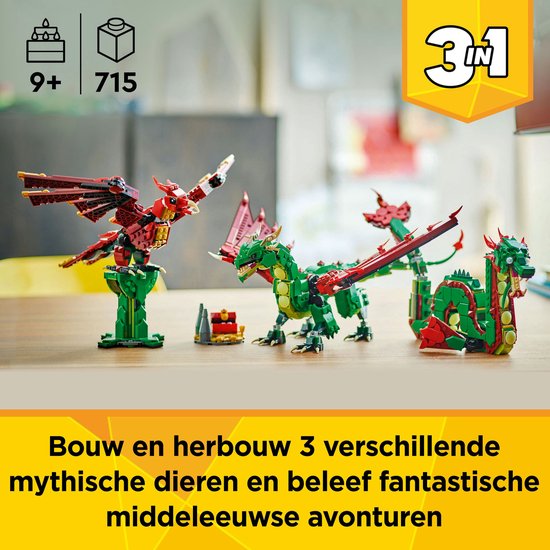 LEGO Creator 3in1 Middeleeuwse draak - 31161