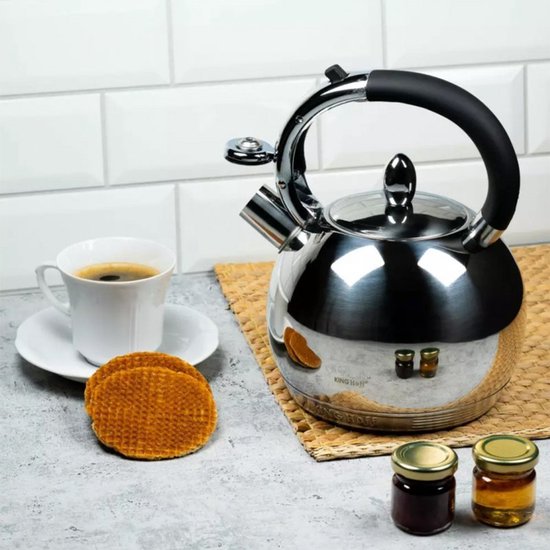 Kinghoff 3777 - Fluitketel - RVS - 3.0 liter
