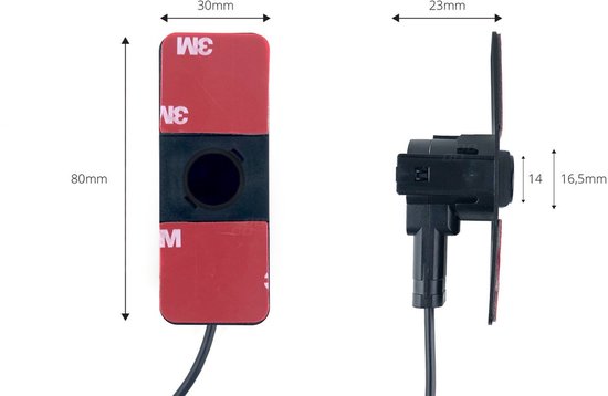 AMiO Parkeerhulpsysteem LED 8 sensor zwart binnenmontage 165mm