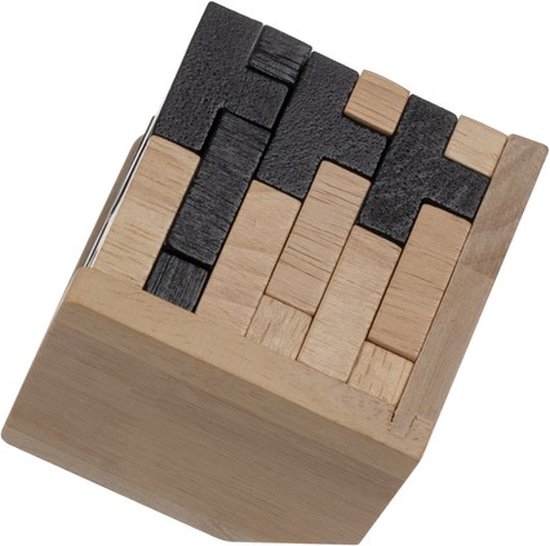 Houten 3D Puzzel | Kubus | Tetris puzzel | 50 delig | Breinbreker