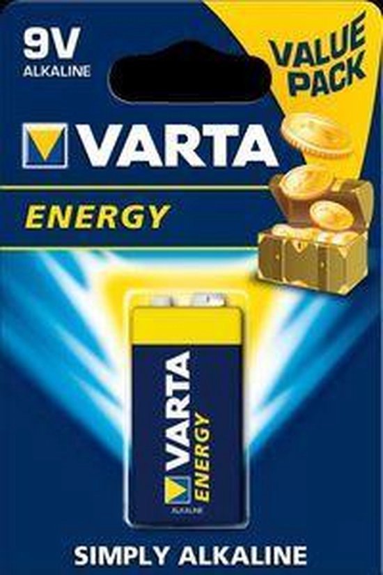 Varta Alkaline batterij - 9V blok - 680 mAh - zwart - staal