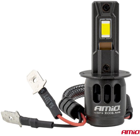 AMiO F25 PRO BLACK FULL CANBUS H3 – 68W 6000K Wit 12V/24V - Hoge Helderheid