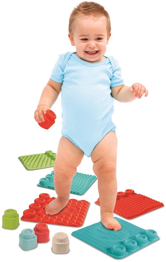 Clementoni Soft Clemmy - Sensory Path - Speelkleed - Baby Speelmat - Met Stapelblokken - 6-36 maanden