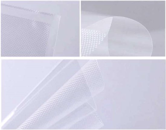 Vacuümzakken 20 × 30 cm – Set van 50 – Gekartelde Folie – Dubbelzijdig – Voedselveilig – Diep Reliëfpatroon