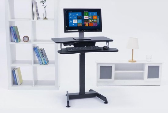Maclean Elektrisch bureau - hoogteverstelling max hoogte 122cm max 37 kg - voor werk rechtop zitten