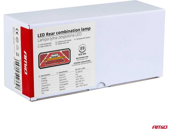 Combinatie LED-achterlicht AMiO RCL-02-L dynamisch, links