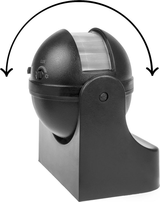 Maclean MCE358 GR - Bewegingsmelder - Infrarood PIR bewegingsmelder - IP44 - bereik 12m max. belasting 800/1200W - Grijs
