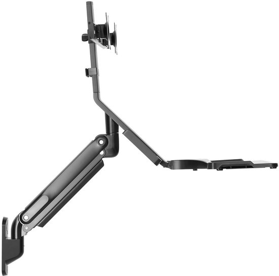 Maclean - Monitorbeugel - 3-in-1 Muurbevestiging en Toetsenbordplank - VESA 17" - 32"