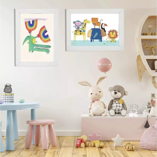 Malatec Kruzzel Art Kinderkunstlijst – Wissellijst voor 150 A4 Tekeningen – Wit