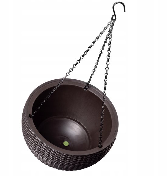 Hangende bloempot Keter Bol Planter bruin Moderne vorm
