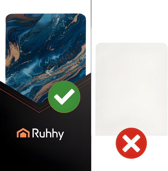 Ruhhy Badmat marmer - blauw - antislip - 80 x 50 cm - badkamer - douchemat - absorberend