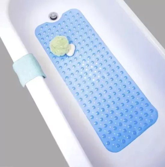 Ruhhy Antislip Badmat 100x40 cm - Blauw, Veilig en Comfortabel
