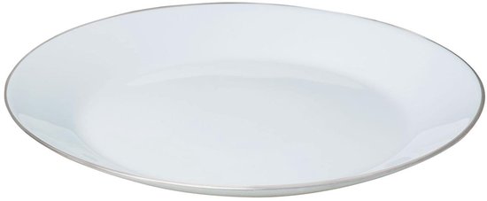 Kinghoff Serviesset – 18 delig Bordenset - Servies 6 persoons -Tijdloze Elegantie met Zilveren Accenten