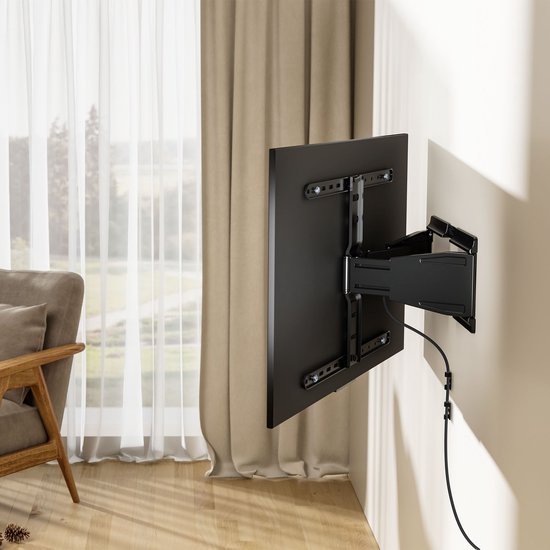 Krüger & Matz Ultra Slim Universele Verstelbare Televisie Beugel Voor LED LCD TV Van 37 Tot 75 Inch - Max 50 Kg - verticale en horizontale aanpassing - muurbeugel - slank ontwerp