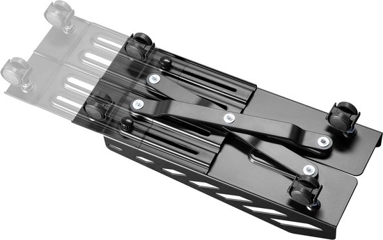 NanoRS RS480 - PC Houder - Desktop Standaard tot max 25kg met wielen - breedte 160~300mm - Zwart
