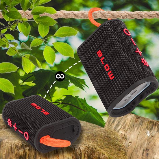 Blow Aqua Tune RGB Bluetooth Speaker 5W - BT 5.3 - 5V - USB-C - IP67 - Zwart