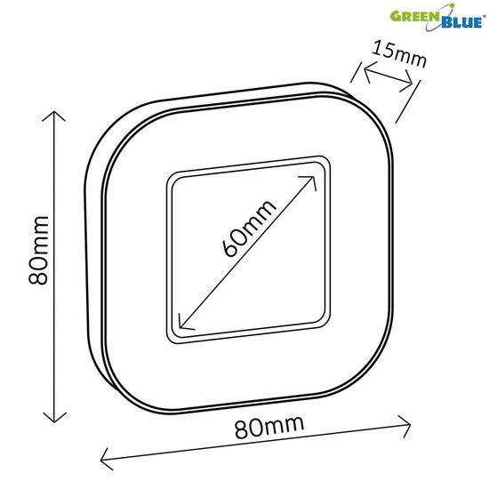 GreenBlue - Kookwekker / Digitale magnetische timer keuken - Zilver