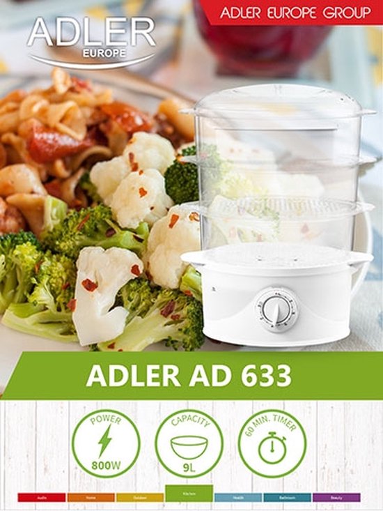 Adler AD 633 Stoomkoker 800 Watt