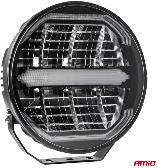 AMiO LED Werklicht Verstraler 112W 12V-24V Lange-afstandslamp met Positielicht voor Vrachtwagen, Offroad, Bouw en Landbouw