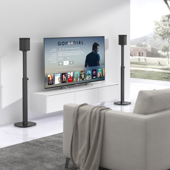 Maclean- Luidspreker vloerstandaard houder voor  Sonos® One,Sonos® One SL, max. 10kg, MC-940