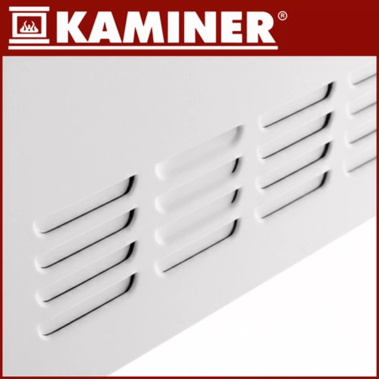 Kaminer Zelva Elektrische Glazen Verwarming – Wit – 2500W – WiFi & Afstandsbediening – Slimme Glazen Radiator