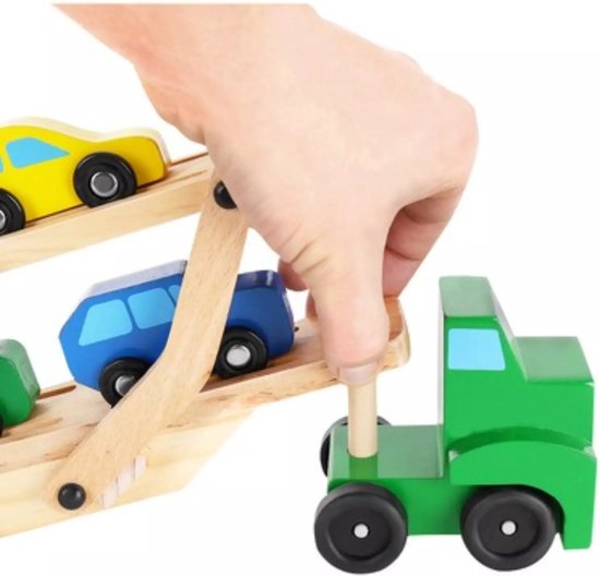 Kruzzel Houten Vrachtwagen Speelset: Plezier en Leren op Wielen