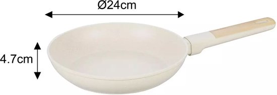 Klausberg 7833 - 12-delige Marmeren Pannenset in Beige - Compleet en Functioneel Kookgerei met Glazen Deksels