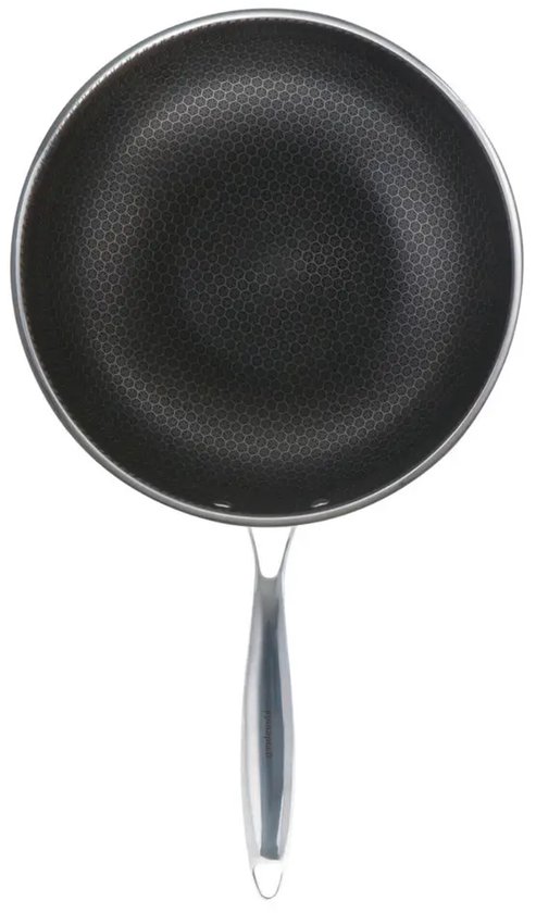 Klausberg 9024 - Wokpan, antiaanbaklaag met honingraatstructuur - 28 cm - 3-laags - 304 roestvrij staal - PFOA-vrij