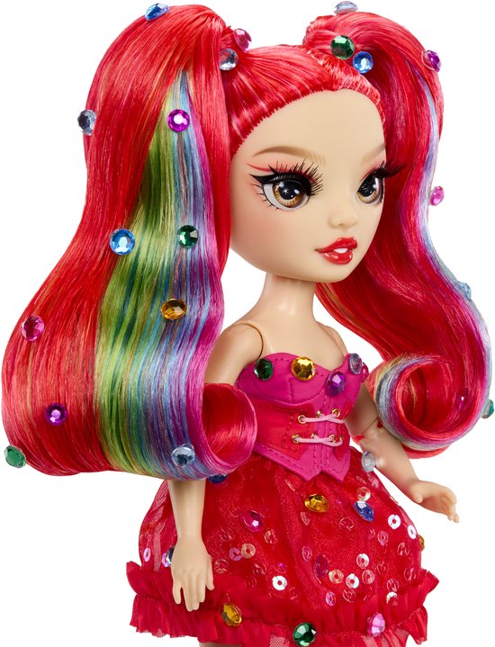 Rainbow High Be Dazzling-modepoppen - Vivienne Rouge (rood) met bedazzle-tool en glinsterende strass-steentjes