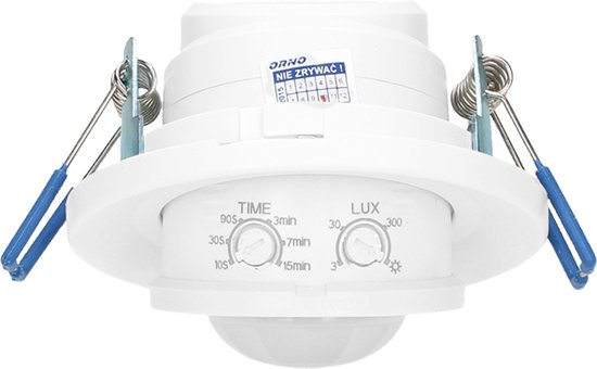 LED PIR bewegingsmelder - 360° detectie - Inbouw plafond - Rond - Wit - 800 Watt