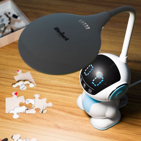 Rebel KOM1017 - LED bureaulamp robot, kids, wit