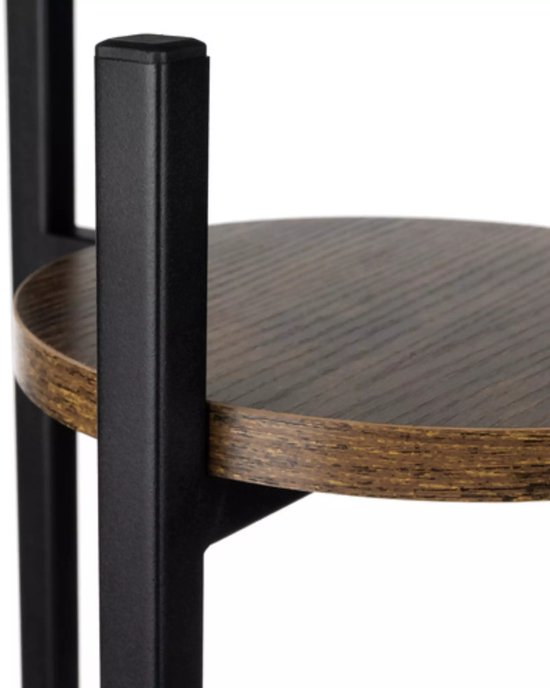 Ruhhy plantenstandaard 80 cm – metalen bloemenstandaard – 3 niveaus in loftstijl