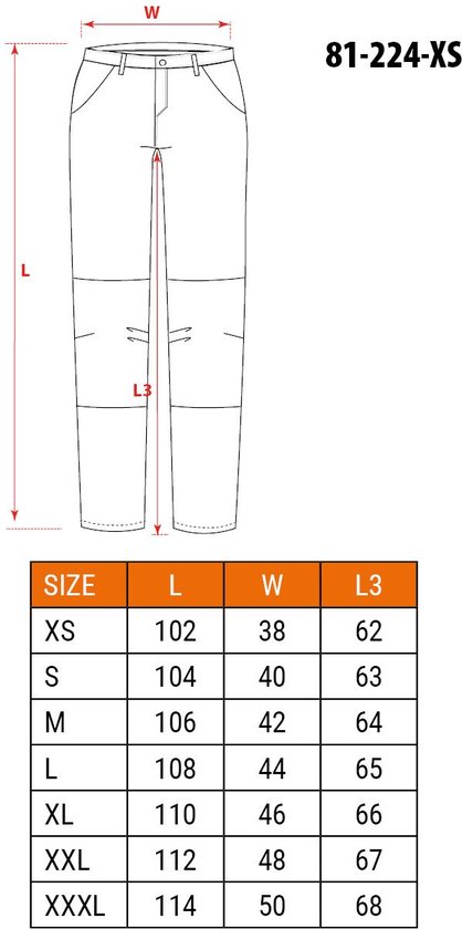 Spodnie robocze NEO 81-224-XL (rozmiar XL/54)