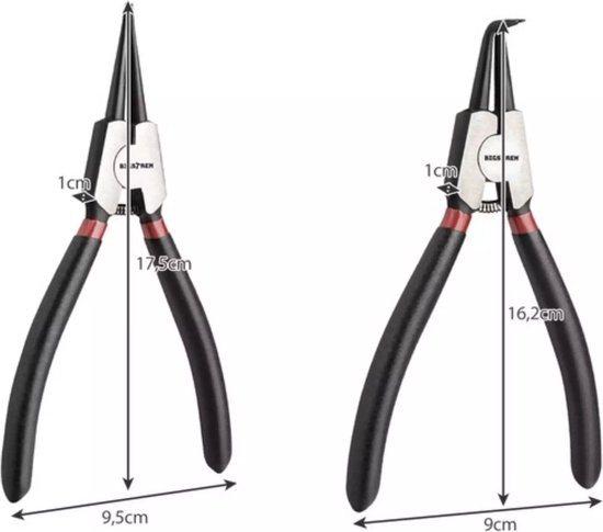 Bigstren seger-ringtang 4 stuks- Tangen - Handgereedschap - Gereedschap- Gereedschapsset