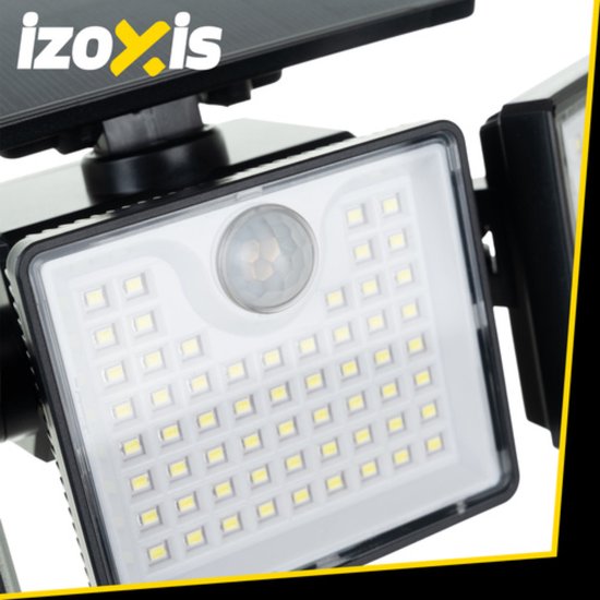 Izoxis Solar LED buitenlamp 167 leds 500 lumen met bewegingssensor, IP65 en afstandsbediening