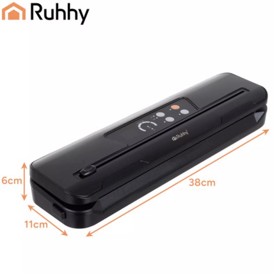 Ruhhy vacuummachine – 80 kPa sealer met snijder, 10 zakken en dry/wet-functie