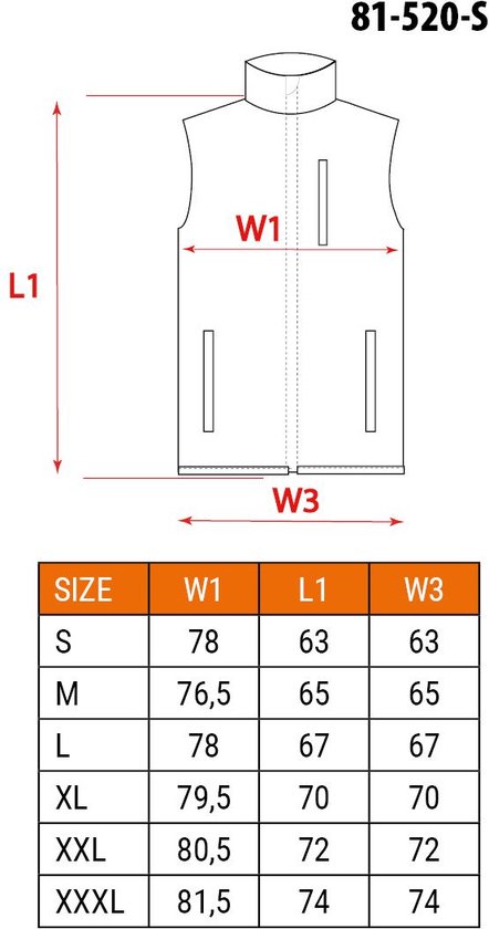 Neo Tools Bodywarmer Reflectie Maat L Waterproof Reflectie Materiaal Lange Rug Hoge Kraag 100% Polyester Buitenkant 100% Polar Fleece Binnenkant