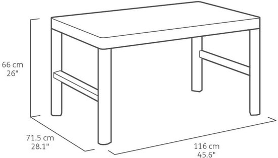 Keter - Tuintafel - Lyon - cappuccinokleurig