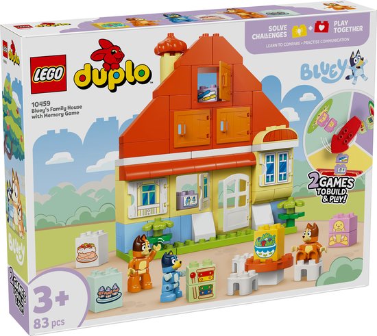 LEGO® DUPLO® Bluey: Huis van Bluey en haar Familie met Geheugenspel - 10459