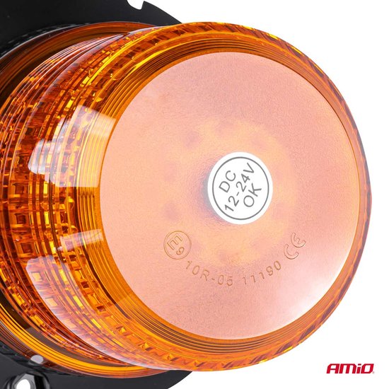 AMiO LED Zwaailicht Noodverlichting met Magneet 80LED 12/24V Oranje