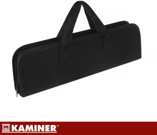 Kaminer Barbecue set met tang, spatel en borstel in stevige koffer voor tuin, camping en onderweg