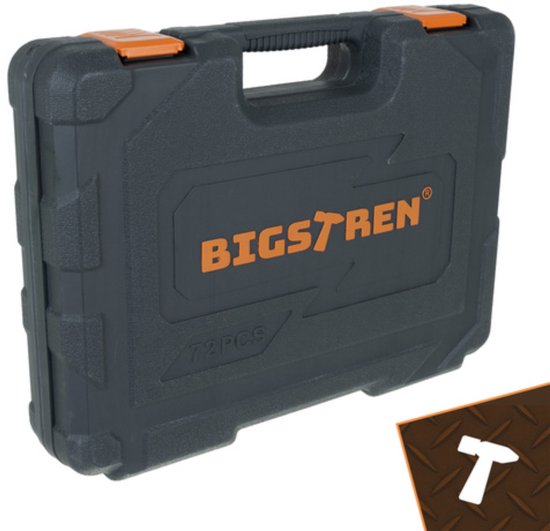 Bigstren Professionele 72-delige doppen en ratelset met CrV gereedschap voor huis en auto