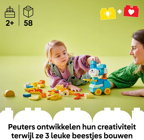 LEGO DUPLO 3-in-1 Dieren op Wielen Peuterspeelgoed - 10448