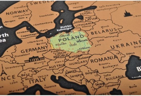 Malatec Wereldkaart Krasposter met Vlaggen - Perfect voor Reizigers