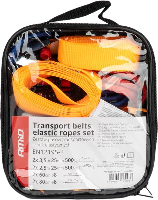 AMiO Vervoer Transport Volledige Set Haken en Klem voor Oranje [Spanbanden - Ratel - Spinnen]