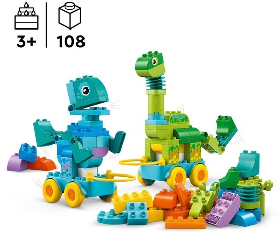 LEGO® DUPLO® Stad 3-in-1 Dinosaurussen op Wielen - 10451