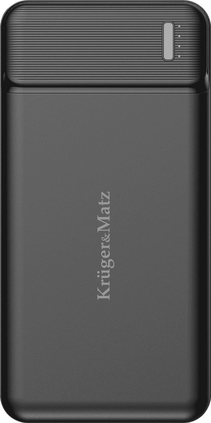 Krüger&Matz Powerbank - 20000 mAh - 1x USB-A 1x USB-C - Quick Charge 3.0 - 20W - Zwart