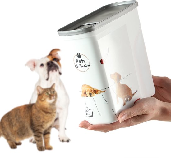 Curver Voedselcontainer Hond - 2L - 1KG - 21x9x20cm - Wit/Grijs