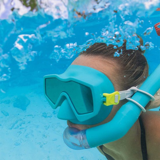 Bestway Set Masker en Buis Volwassene Anatomische Bandje Assorti Kleur +14 Jaar Strand en Zwembad 24071